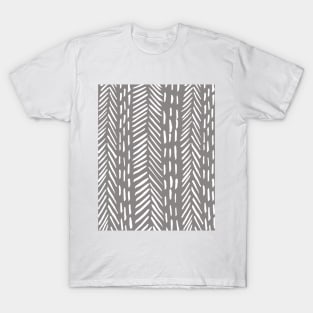 Abstract herringbone pattern - gray T-Shirt